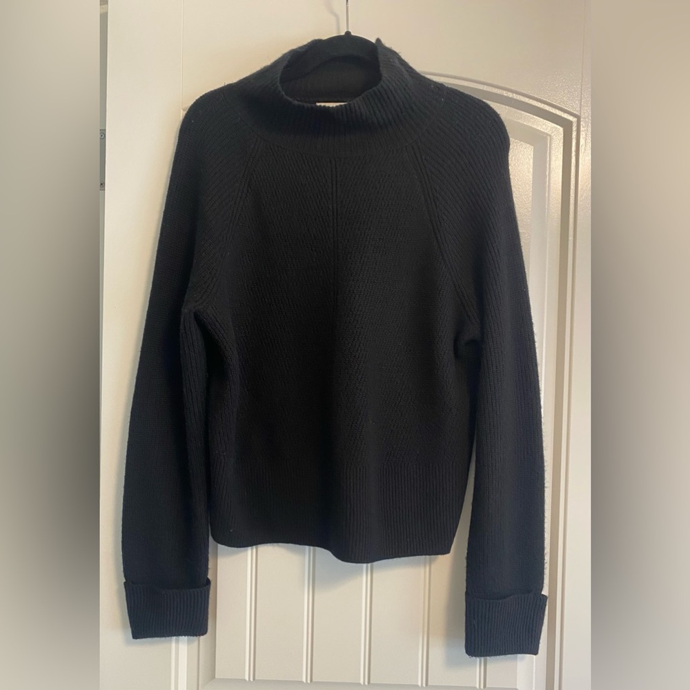 Black Women's Sweater - 100% Merino Wool